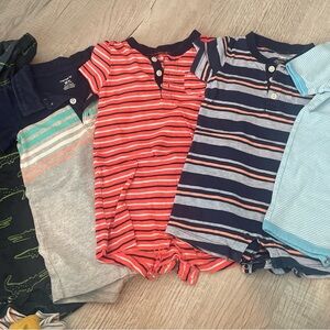 Striped Baby Rompers Set